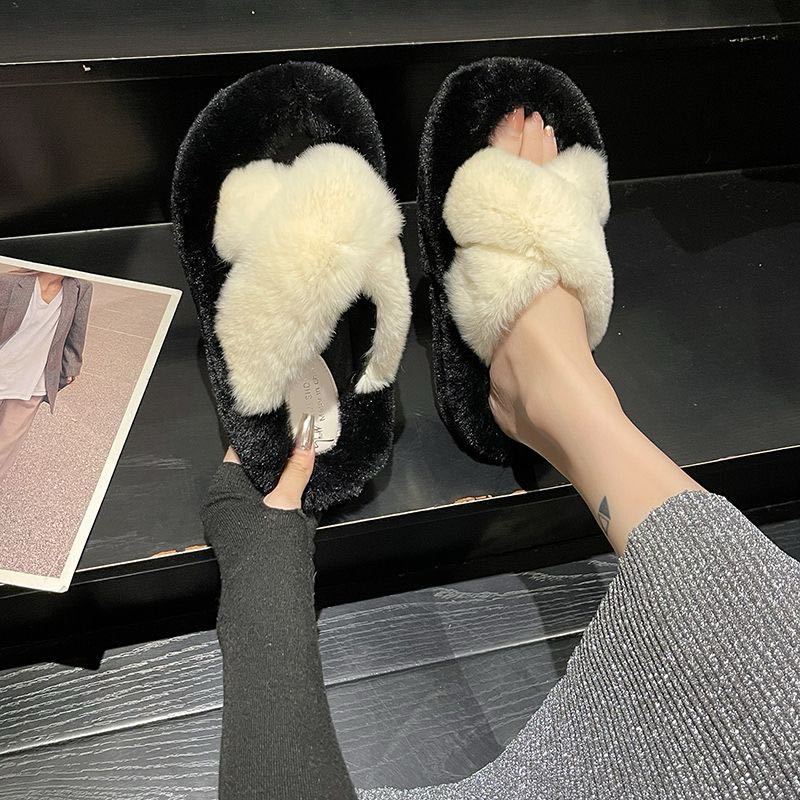 JISAILUN  dép lông dép bông Đế Dày dép quai hậu đế cao 2023 hot trend Độn đế Thoáng khí Thiết kế độc đáo Phối màu tinh tế FMR23B0SUI 48Z231129