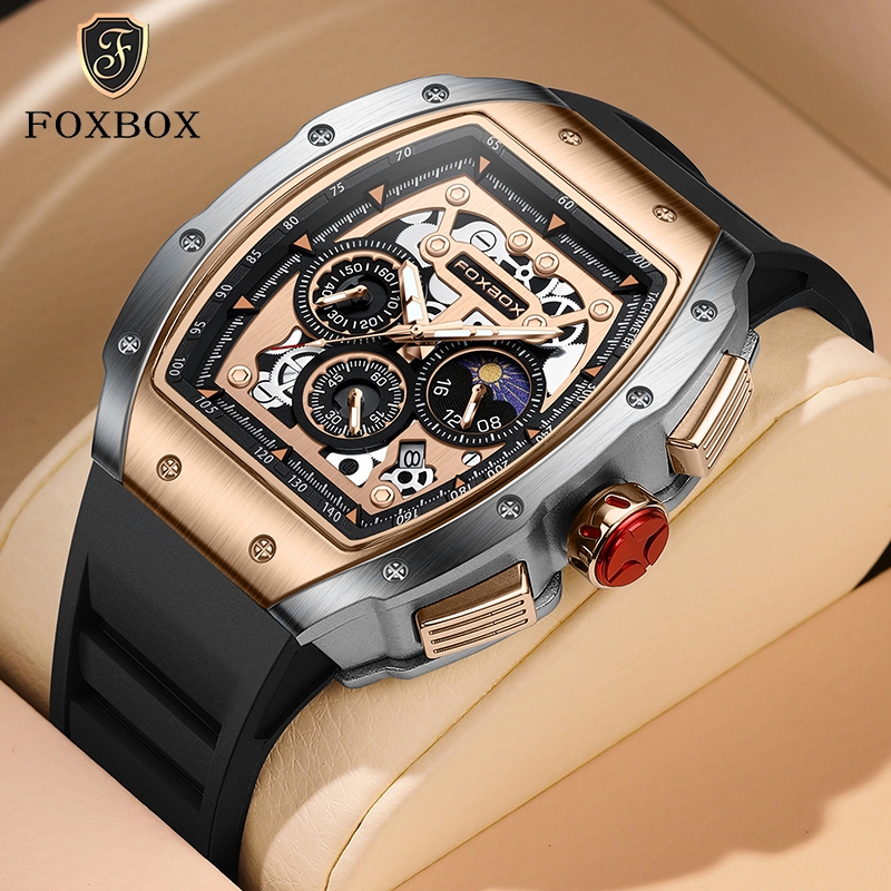 FOXBOX Đồng hồ dành cho Nam  Đồng hồ đeo tay nam thể thao chống nước sang trọng chống nước nguyên bả