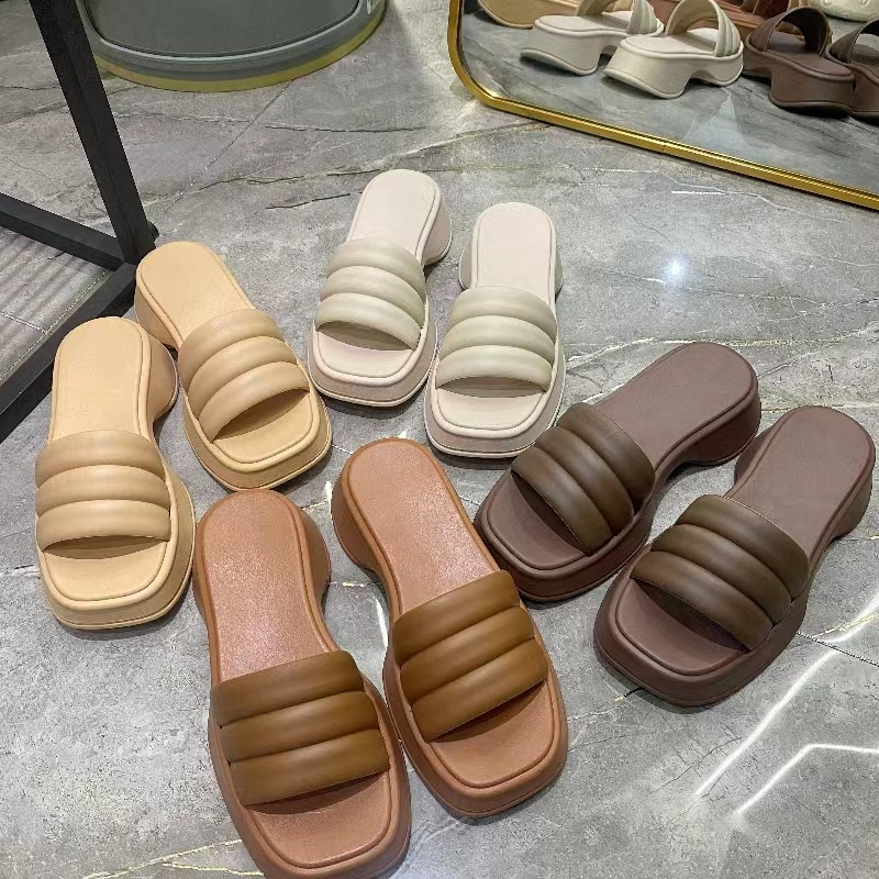 🔥dép nữ đế cao 🔥dép bánh mì Dép Sandal Đế Dày Phong Cách Thời Trang Mùa Hè Mới Cho Nữ