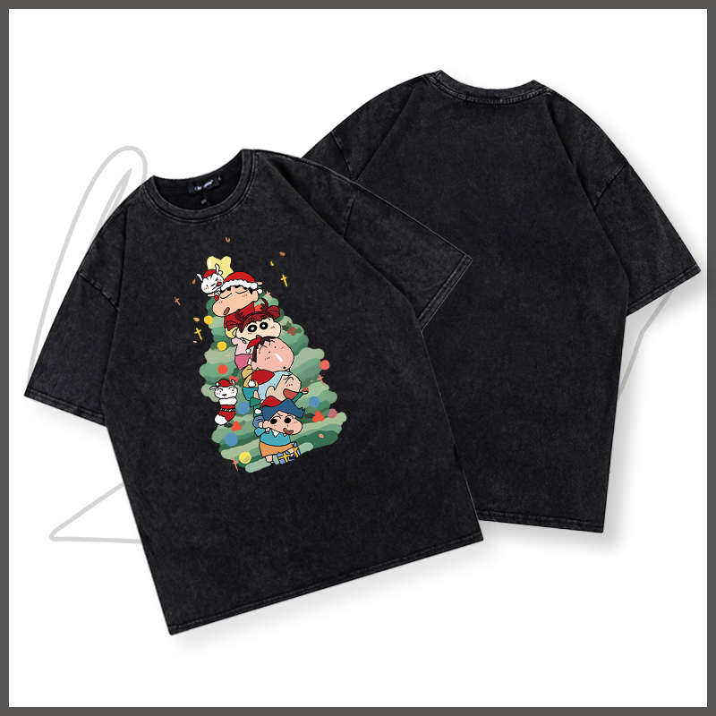 Áo phông nam trắng BEEYANBUY áo thun in hình Christmas tree basic fashion T-shirt unisex ulzzang 100% cotton-Y0413