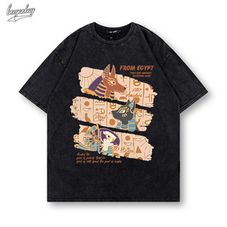 Áo phông nam trắng BEEYANBUY áo thun basic cổ trang in hình unisex ulzzang 100% cotton-Y0416