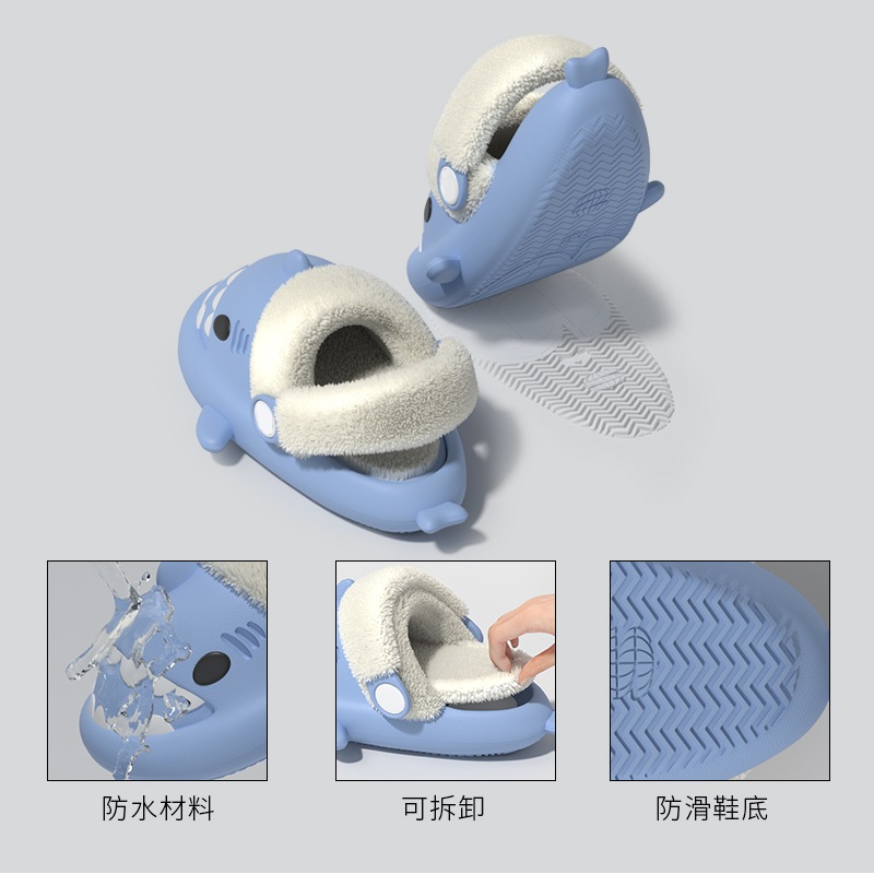 Dép nữ cá mập siêu dễ thương mới 2024, thế hệ thứ hai dày hơn và được nâng cấp, siêu chống trượt và siêu mềm