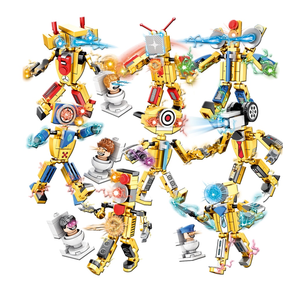 Mini Skibidi Bộ Đồ Chơi Mô Hình Lego Người Máy Quay titan / tv man diy