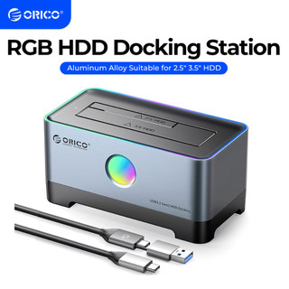 Orico cáp chuyển đổi màu rgb 3.5 '' 14 cổng usb 3.0 type c 2 trong 1 sang sata bằng nhôm 2.5 / 3.5 inch sata hdd sd lên đến 10gbps hỗ trợ 18tb