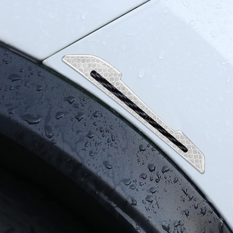 Bộ 2 Miếng Dán Phản Quang Cảnh Báo Tự Động Bằng Sợi carbon Trang Trí Gương Chiếu Hậu Xe Hơi