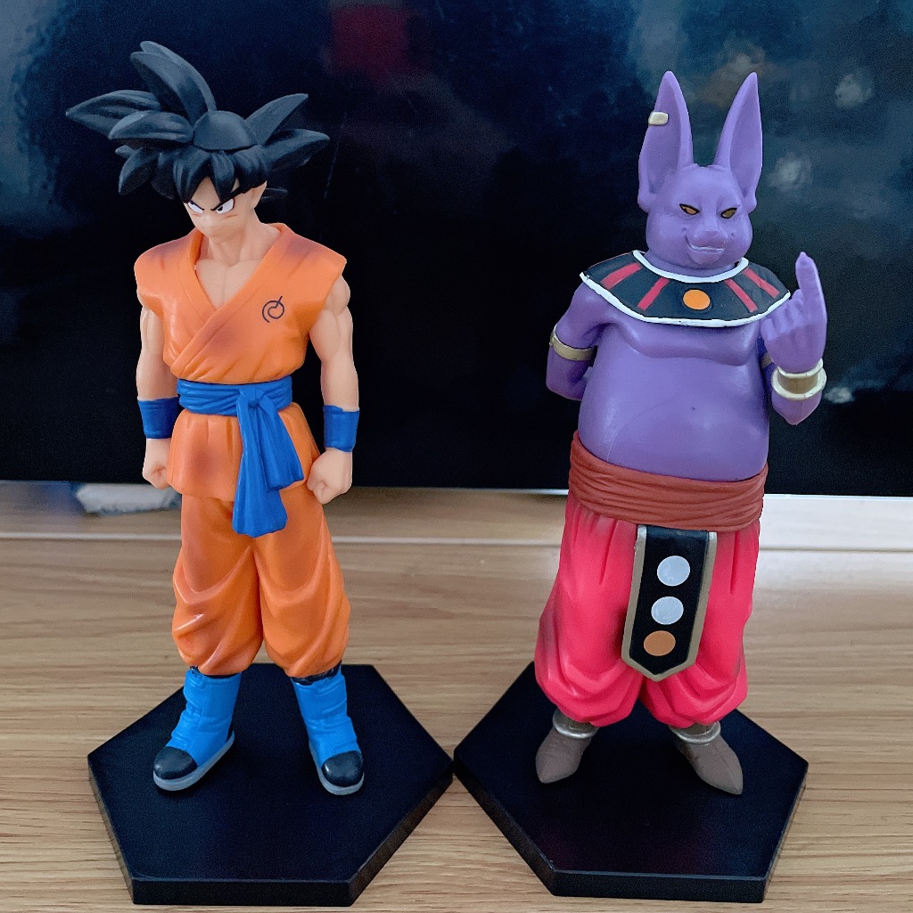 Set 2 Mô Hình Nhân Vật son goku beerus Trong dragon ball z 17cm
