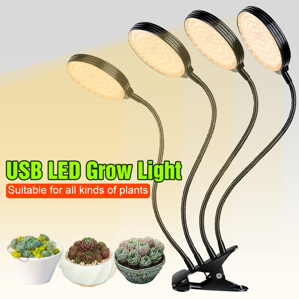 Hydroponic Grow Light Không thấm nước LED Plant Grow Bulb Full Spectrum USB Plant Light Trong nhà Hạ