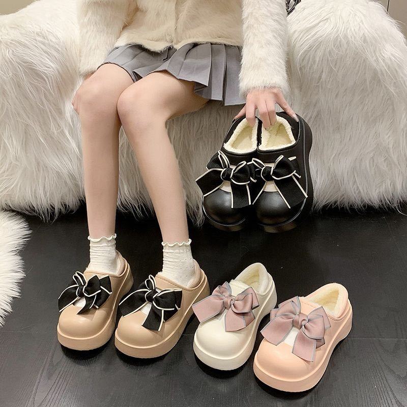 Serein  dép lông dép bông Đế Dày dép quai hậu đế cao 2023 hot trend Đa màu sắc Đế chống trơn trượt Độc lạ Trẻ trung FMR23B0X5G 48Z231129