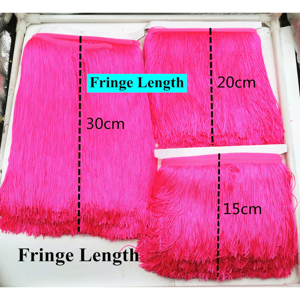 Tua dài 20cm tua rua cắt ren ruy băng tua cho rèm cửa váy tua rua để may trang trí phụ kiện thủ công mỹ nghệ