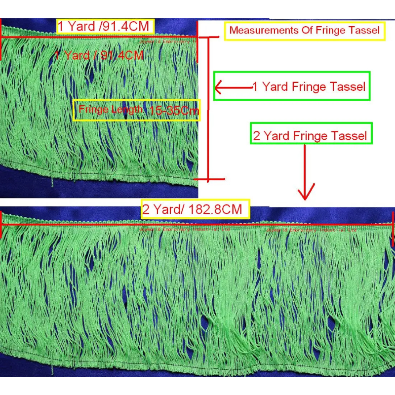 Tua dài 20cm tua rua cắt ren ruy băng tua cho rèm cửa váy tua rua để may trang trí phụ kiện thủ công mỹ nghệ