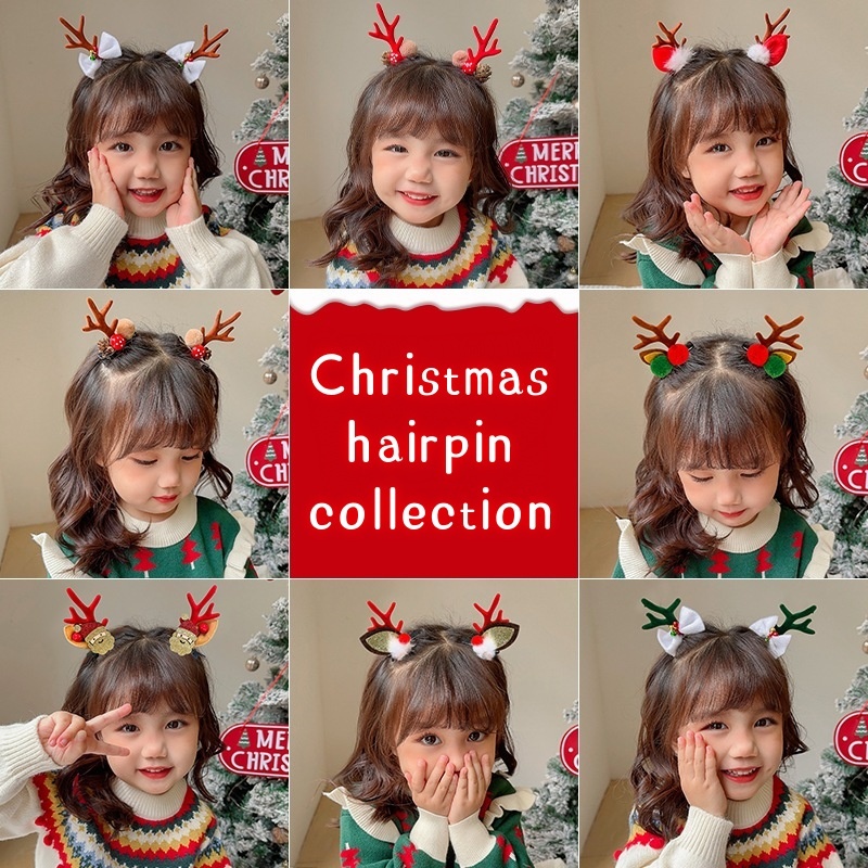 Kẹp Tóc Hình Tuần Lộc Giáng Sinh Dễ Thương