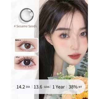 Cặp kính áp tròng CALK tự nhiên màu xám đen 0.00-8.00 cho học sinh