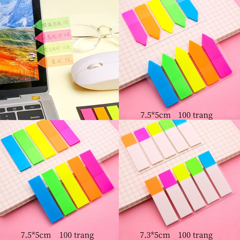 100 Bản ghi nhớ Bookmark Bản ghi nhớ piccination morandi màu văn phòng văn phòng văn phòng