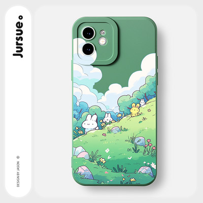 Ốp lưng JURSUE mềm hoạt hình dễ thương đẹp Cho iPhone 17 16 15 14 13 12 11 Pro Max SE 2020 X XR XS ip 8 7 Plus XYY4377