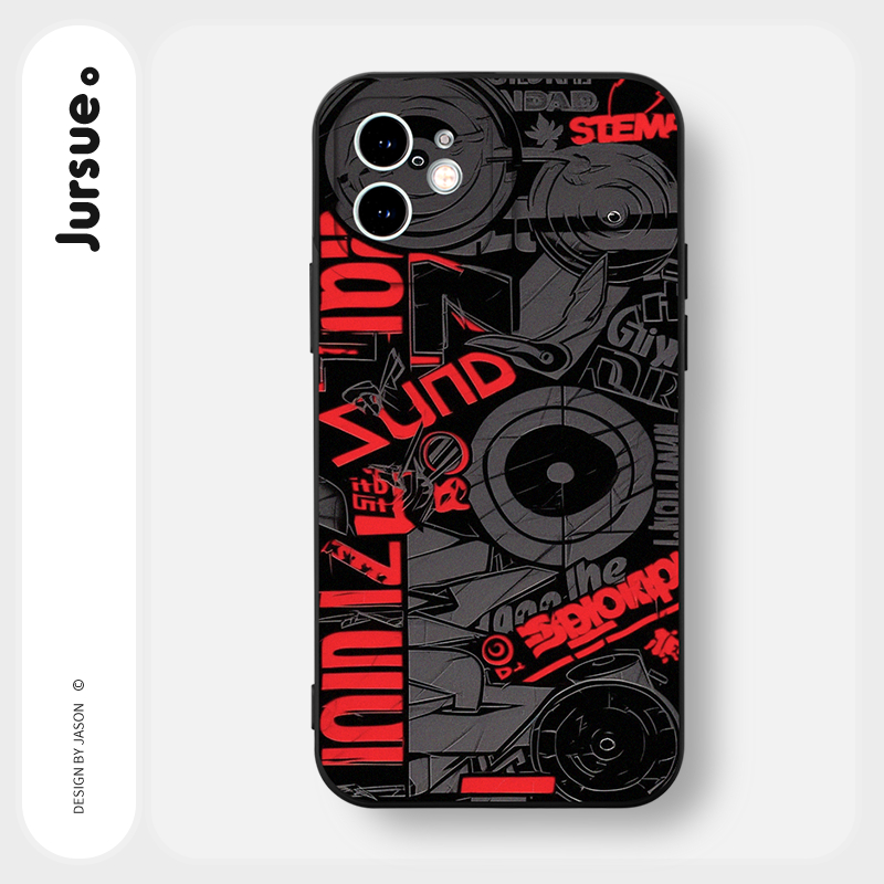 Ốp lưng JURSUE mềm chống bẩn nam ngộ nghĩnh ngầu Cho iPhone 15 14 13 12 11 Pro Max SE 2020 X XR XS 8 7 ip 6S 6 Plus XYY4385
