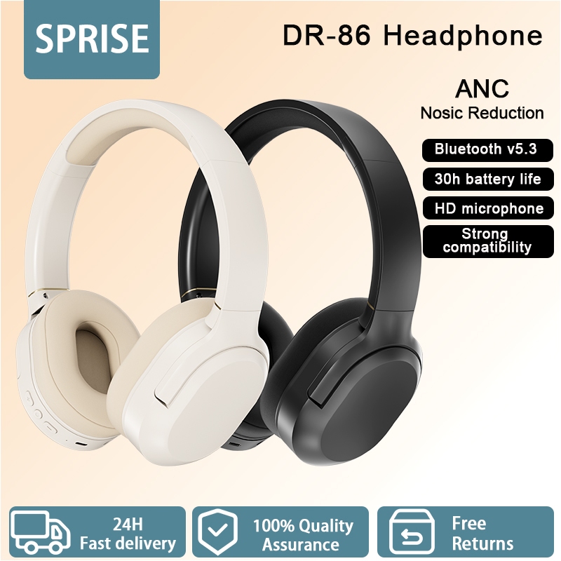 Sprise Tai Nghe bluetooth dr86 anc Không Dây Giảm Tiếng Ồn Có Thể Điều Chỉnh Pin Siêu Dài