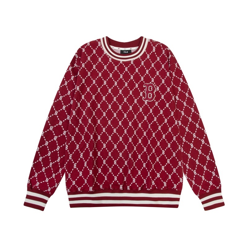 ❤❀  ❤ Mlb Áo Sweater Tay Dài Cổ Tròn Thêu Họa Tiết Thời Trang Cho Nam Nữ