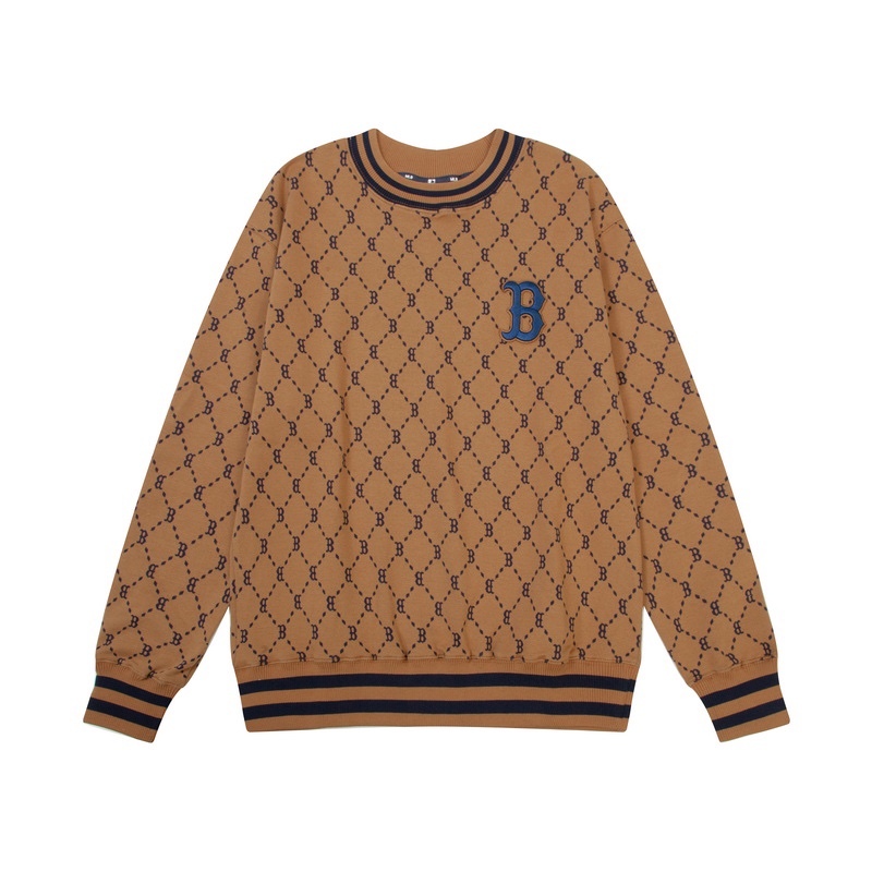 ❤❀  ❤ Mlb Áo Sweater Tay Dài Cổ Tròn Thêu Họa Tiết Thời Trang Cho Nam Nữ