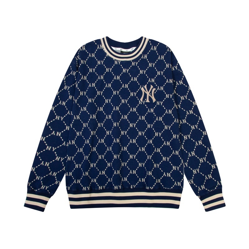 ❤❀  ❤ Mlb Áo Sweater Tay Dài Cổ Tròn Thêu Họa Tiết Thời Trang Cho Nam Nữ