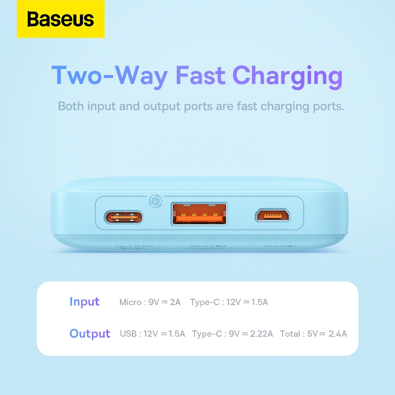 Sạc Dự Phòng baseus 20w 10000mah Cho iphone huawei xiaomi