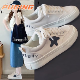 DUOHANZI   Giày vải đế dày thời trang phong cách Hàn Quốc