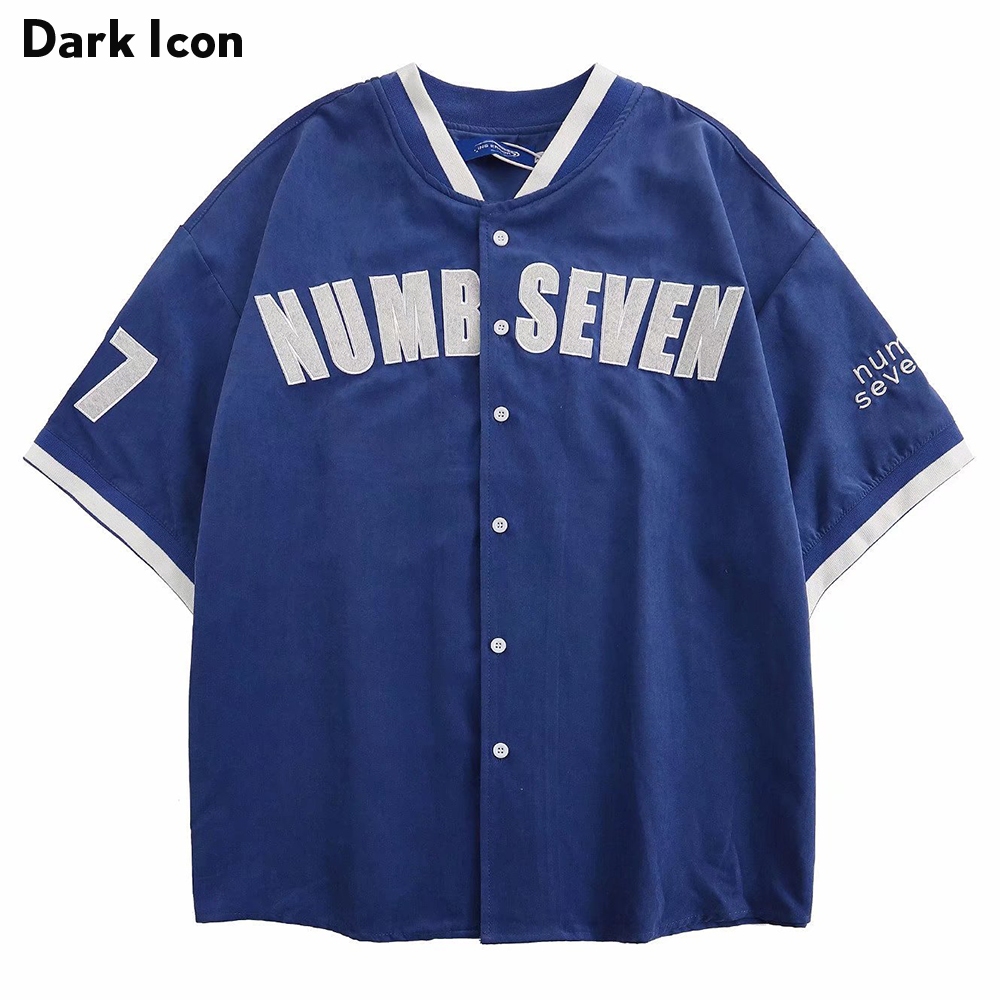 Áo Thun Bóng Chày Tay Ngắn Cổ Chữ v In Chữ Thời Trang Cho Nam Và Nữ