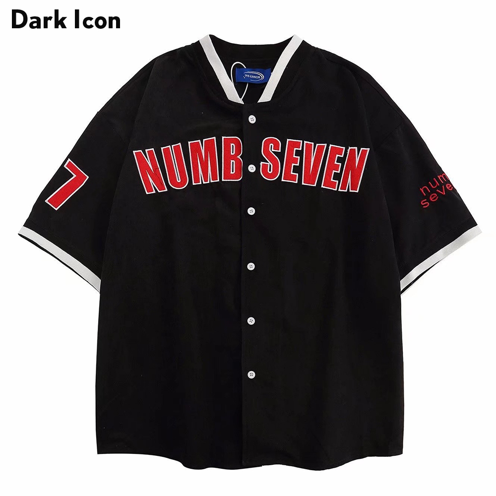 Áo Thun Bóng Chày Tay Ngắn Cổ Chữ v In Chữ Thời Trang Cho Nam Và Nữ