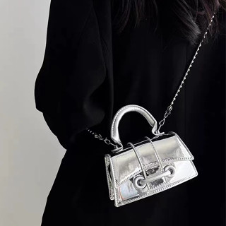 Jivil Túi Đeo Ngang Nữ Phiên Bản Hàn Quốc Baiah Ins Mini PU Cá Tính Đám Đông Kelly Cao Cấp Mạng Thời Trang Màu Đỏ Cha Mẹ Trẻ Em Túi Xách