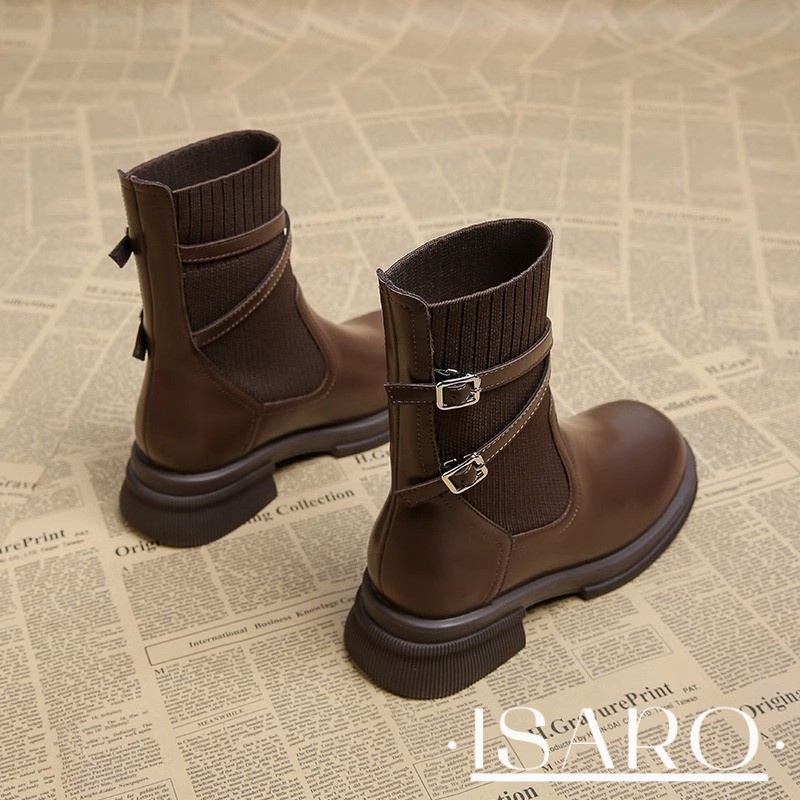 ISARO giày nữ boot nữ bột boot Thời trang trăm mốt 2023 HOTSALE Lịch lãm Thể thao và thời trang Tiện dụng Điều chỉnh được FSX23A13HZ 44Z231031