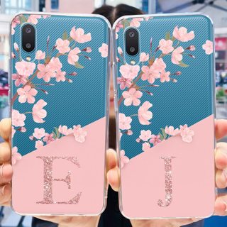 Ôp điện thoại dẻo trong suốt họa tiết chữ & hoa xinh xắn cho samsung galaxy a02 sm-a022f samsung m02 sm-m022f a 02 ốp