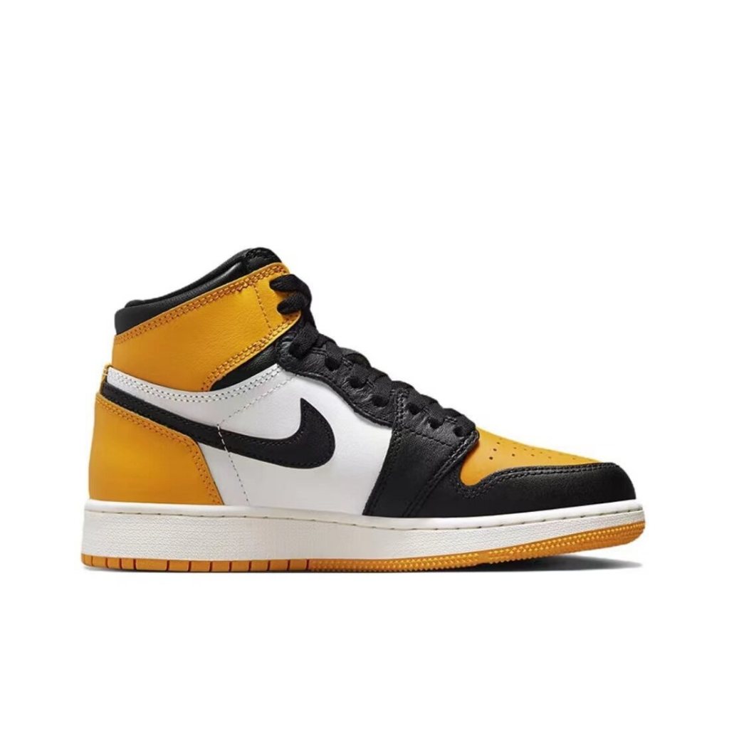 Giày thể thao nam Jordan Air Jordan 1 Retro High OG "Taxi" High Top Retro Giày bóng rổ GS Đen Vàng giày thể thao