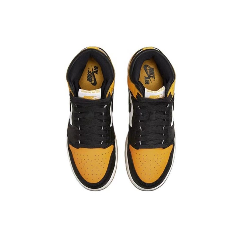 Giày thể thao nam Jordan Air Jordan 1 Retro High OG "Taxi" High Top Retro Giày bóng rổ GS Đen Vàng giày thể thao
