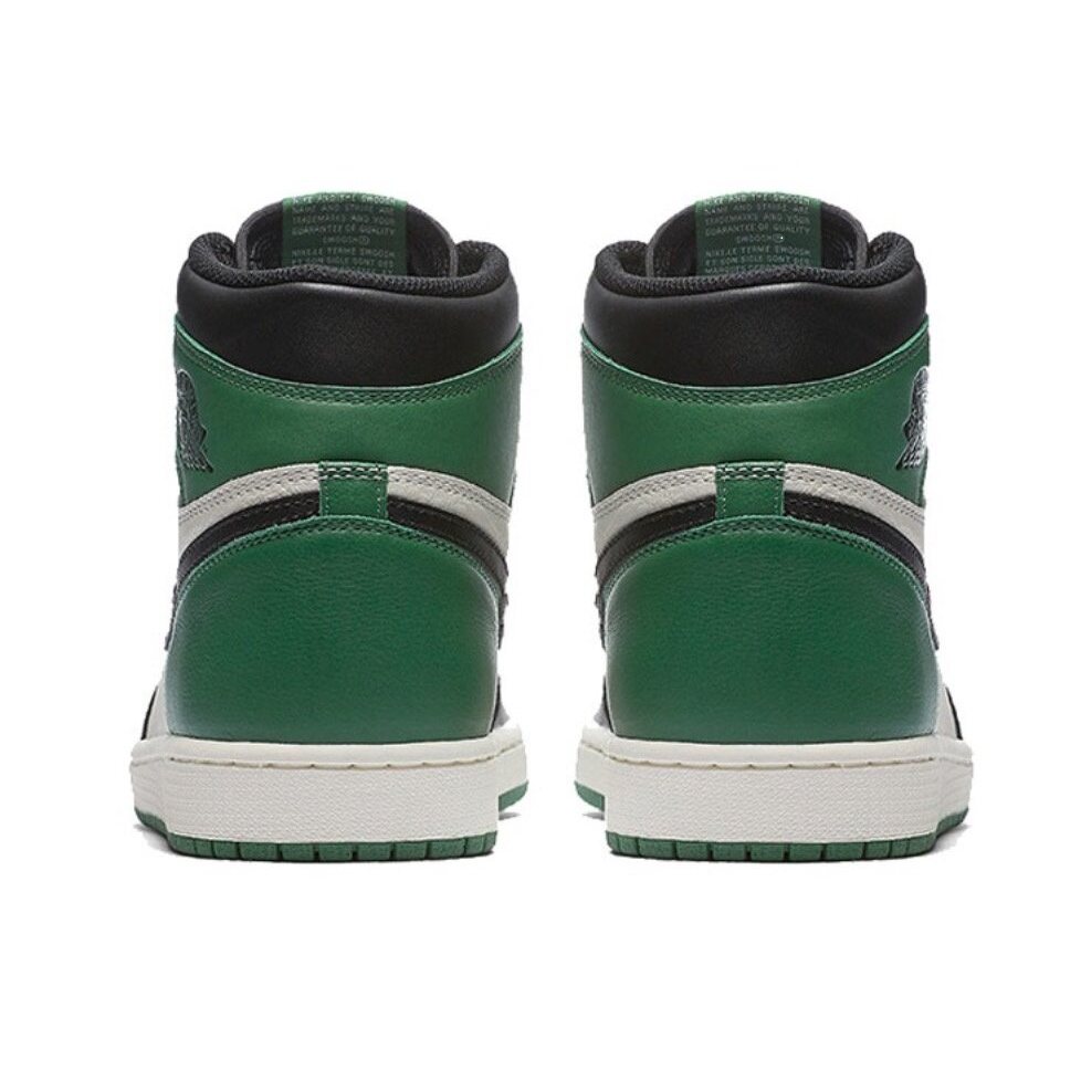 Air 1 Retro High Màu Xanh Cây Thông Cao Cổ Giày Bóng Rổ Hoài Cổ Mũi Giày Nam Màu Đen Màu Xanh Lá Cây