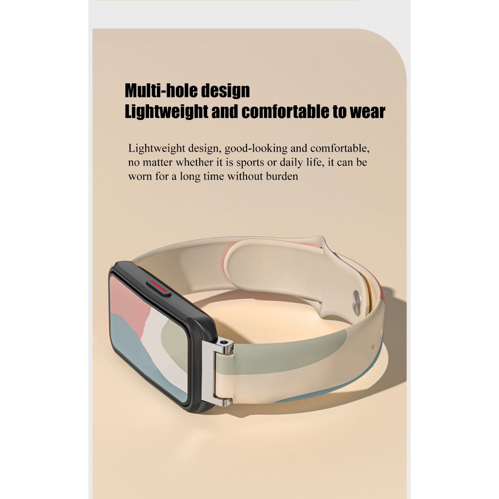 Dây Đeo Silicon Họa Tiết Cầu Vồng Cho Đồng Hồ Thông Minh huawei smart band 8 huawei band8