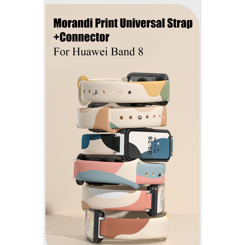 Dây Đeo Silicon Họa Tiết Cầu Vồng Cho Đồng Hồ Thông Minh huawei smart band 8 huawei band8
