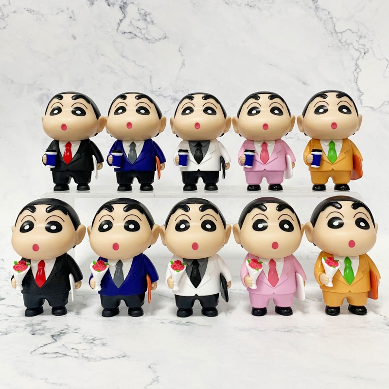 Set 5 Mô Hình Nhân Vật Phim Hoạt Hình shin-chan 10cm Bằng pvc