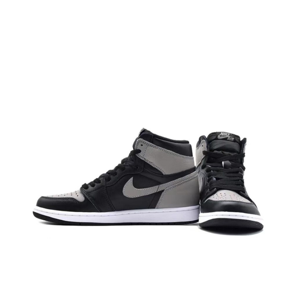 Giày thể thao nam Air Jordan 1 Retro High Shadow Shadow High Top Giày bóng rổ Retro Nam và Nữ Cùng Phong Cách Đen Xám giày thể thao