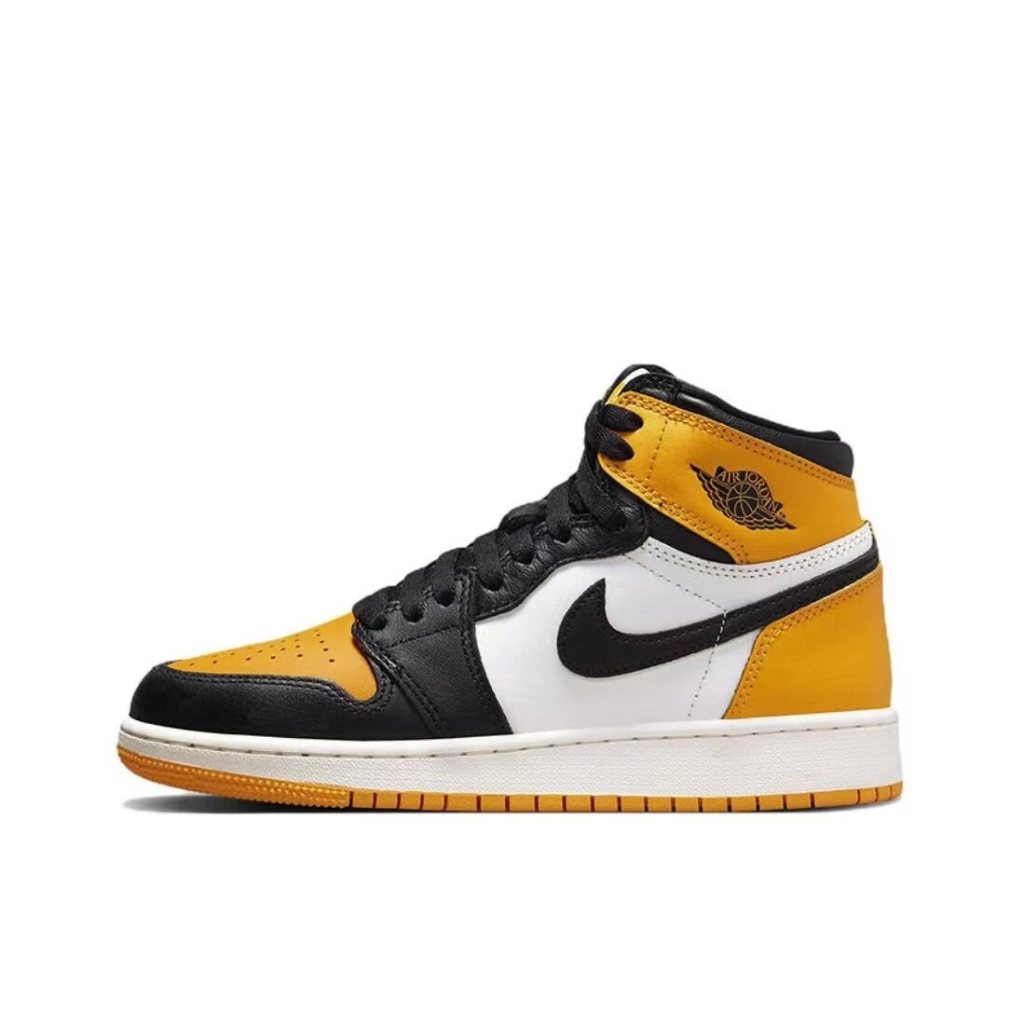 Giày thể thao nam Jordan Air Jordan 1 Retro High OG "Taxi" High Top Retro Giày bóng rổ GS Đen Vàng giày thể thao