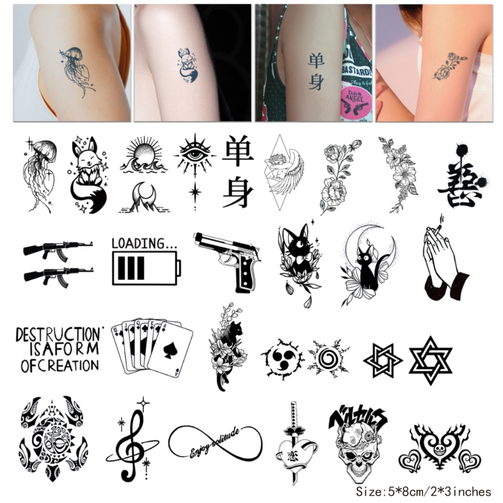 Cánh tay kết hợp khâu miếng dán hình xăm tạm thời, hình xăm ma thuật lâu trôi không thấm nước, hình xăm giả kéo dài đến 15 ngày, hình xăm bán vĩnh viễn.