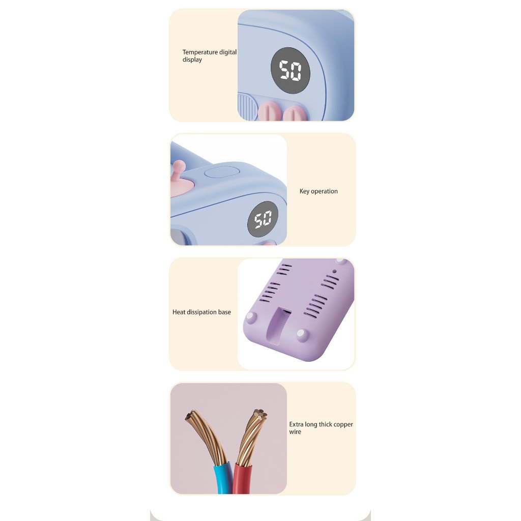 Sada Phim hoạt hình điều nhiệt Coaster sưởi ấm sữa đế cách nhiệt bàn văn phòng màn hình hiển thị kỹ thuật số Coaster