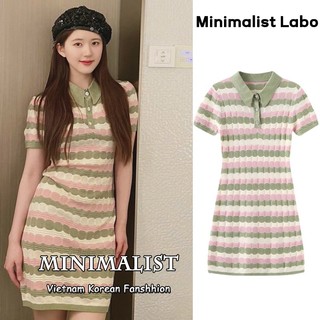 Đầm Dệt Kim Cổ polo Tay Ngắn Dáng Ôm Phong Cách chanel Thời Trang Mùa Hè Cho Nữ