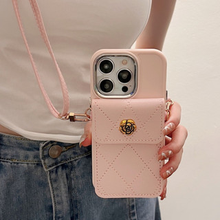 Ốp Điện Thoại Kiểu Ví Có Dây Đeo Chéo Cho iPhone 13 14 Pro Max 12 11 Pro XS Max 7 8 Plus