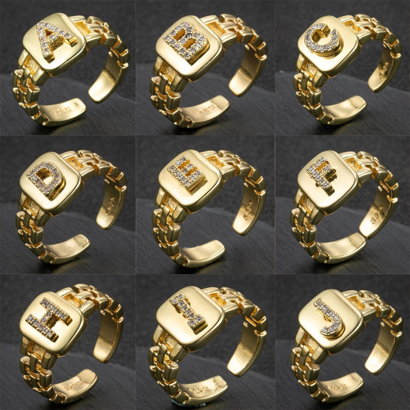 Nhẫn Mạ Vàng 18k Bằng Thép Không Gỉ Không Phai Kèm Phụ Kiện Thời Trang Trẻ Trung Mới Và Trẻ Trung Cho Nữ