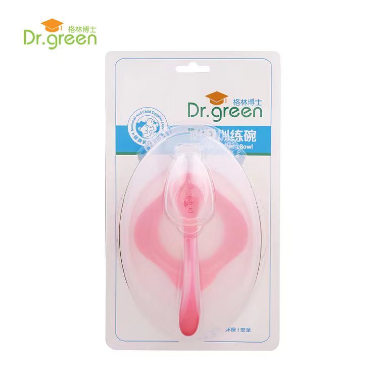 Dr.green Bộ Tô Và Muỗng Ăn Dặm Có Giác Hút Cách Nhiệt Cho Bé