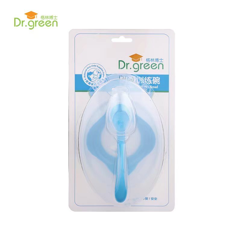 Dr.green Bộ Tô Và Muỗng Ăn Dặm Có Giác Hút Cách Nhiệt Cho Bé