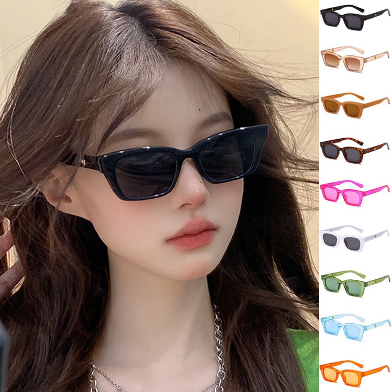 Kính Mát Hình Chữ Nhật Chống Tia uv400 Phong Cách Cổ Điển Thời Trang Cho Nam Và Nữ