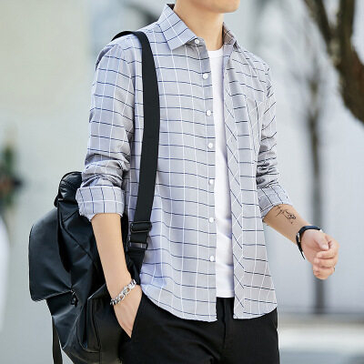 Áo Sơ Mi Nam Dài Tay Sọc Ca Rô Thời Trang