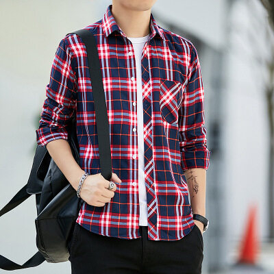 Áo Sơ Mi Nam Dài Tay Sọc Ca Rô Thời Trang