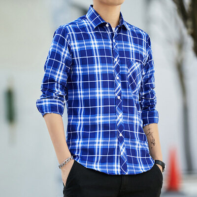 Áo Sơ Mi Nam Dài Tay Sọc Ca Rô Thời Trang