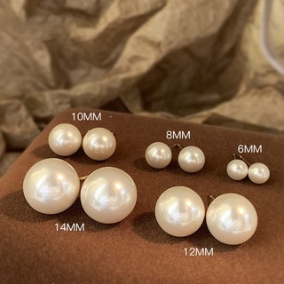 Bông Tai Mạ Bạc 925 Đính Ngọc Trai Phong Cách Hàn Quốc Cổ Điển Thời Trang Cao Cấp